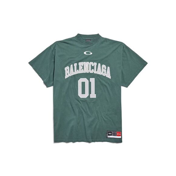 Balenciaga Men Basketball Oversized T-Shirt - Picture 1 of 4